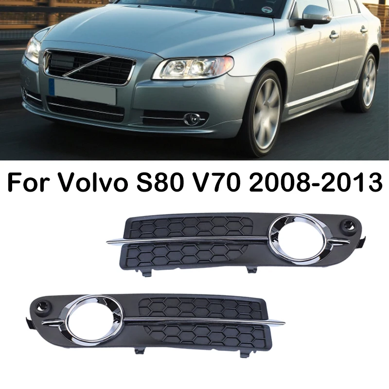 

For Volvo S80 V70 2008 2009 2010 2011 2012 2013 Car Front Bumper Fog Light Frame Fog Lamp Cover Moulding Trim 30790919 30790920