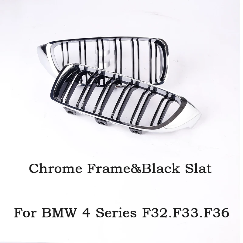 Glanzend Zwart Chrome Grill Dubbele Slat M Prestaties Grille Grill Voor BMW 4-serie Gran F32 F33 F36 F80 F82 420 430 440 2013-2020