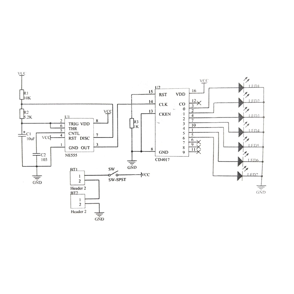 لتقوم بها بنفسك عدة إلكترونية طائرة صغيرة تدفق مصباح وامض CD4017 LED متعة العلوم مكونات إلكترونية لحام الجمعية الممارسة #6