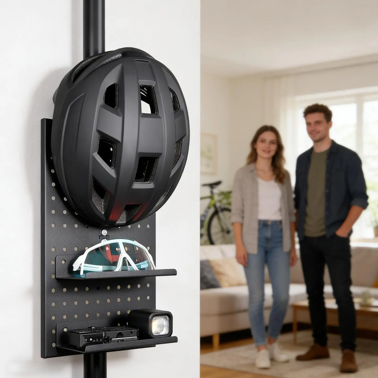 

Настенный держатель для мотоциклетных шлемов и инструментов из алюминиевого сплава для гаража, мастерской, кухни, рабочего стола, комнаты