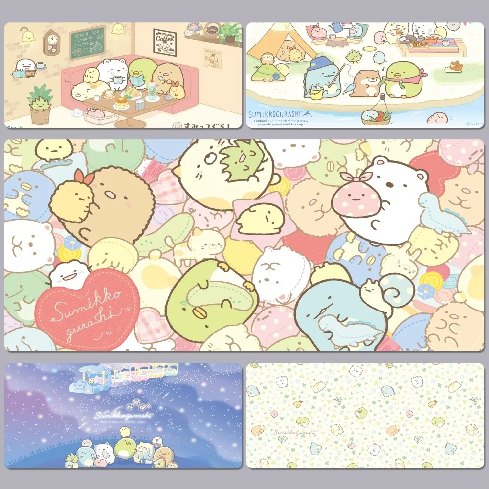 kawai Sumikko Gurashi Mousepad Large XXL Thickened Mouse Pad Oversized Gaming Keyboard Notebook Table Mat