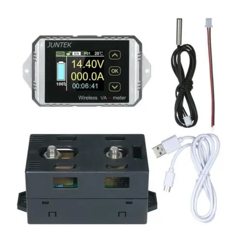 DC 400v 300A wireless capacity Voltage Power Meter Coulomb Counter Display