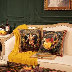 Luxury Cushion Cover Double Sided Pattern Velvet Soft Hug Pillowcase Living Room Sofa Office Car Upscale Decoration Pillow Case