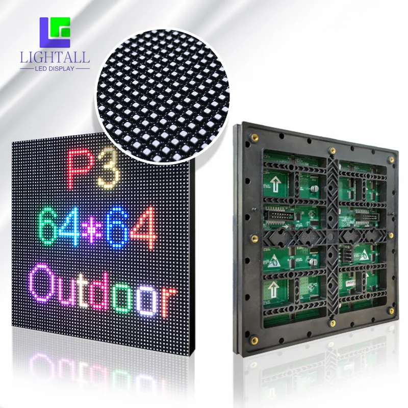 High Definition Outdoor P3 192x192 mm SMD Full Color LED Screen Module 64x64 Pixels Commercial Advertising Digital