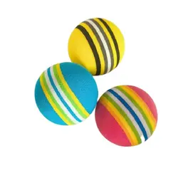 Pet Toy Balls Rainbow Ball Cat Foam Colorful Puppy Bite Chew Funny Rolling Toy Mouse for Cat Free Shipping Pet Products Supplies