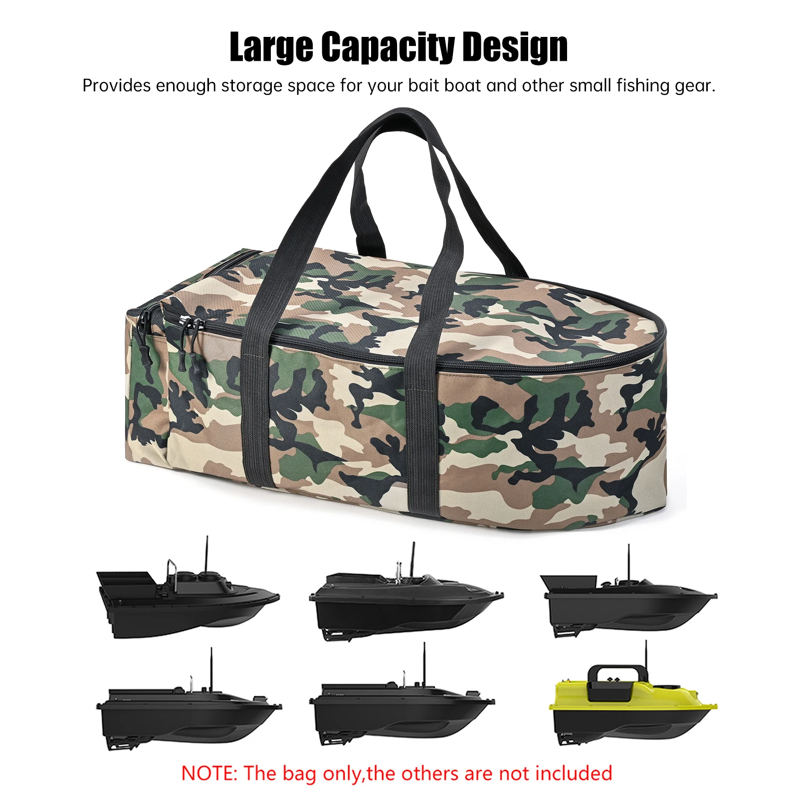 Carry Bag Waterproof and Tear-resistant Bait Boat Storage Bag 1000D Oxford Cloth For Outdoor Fishing Tool 