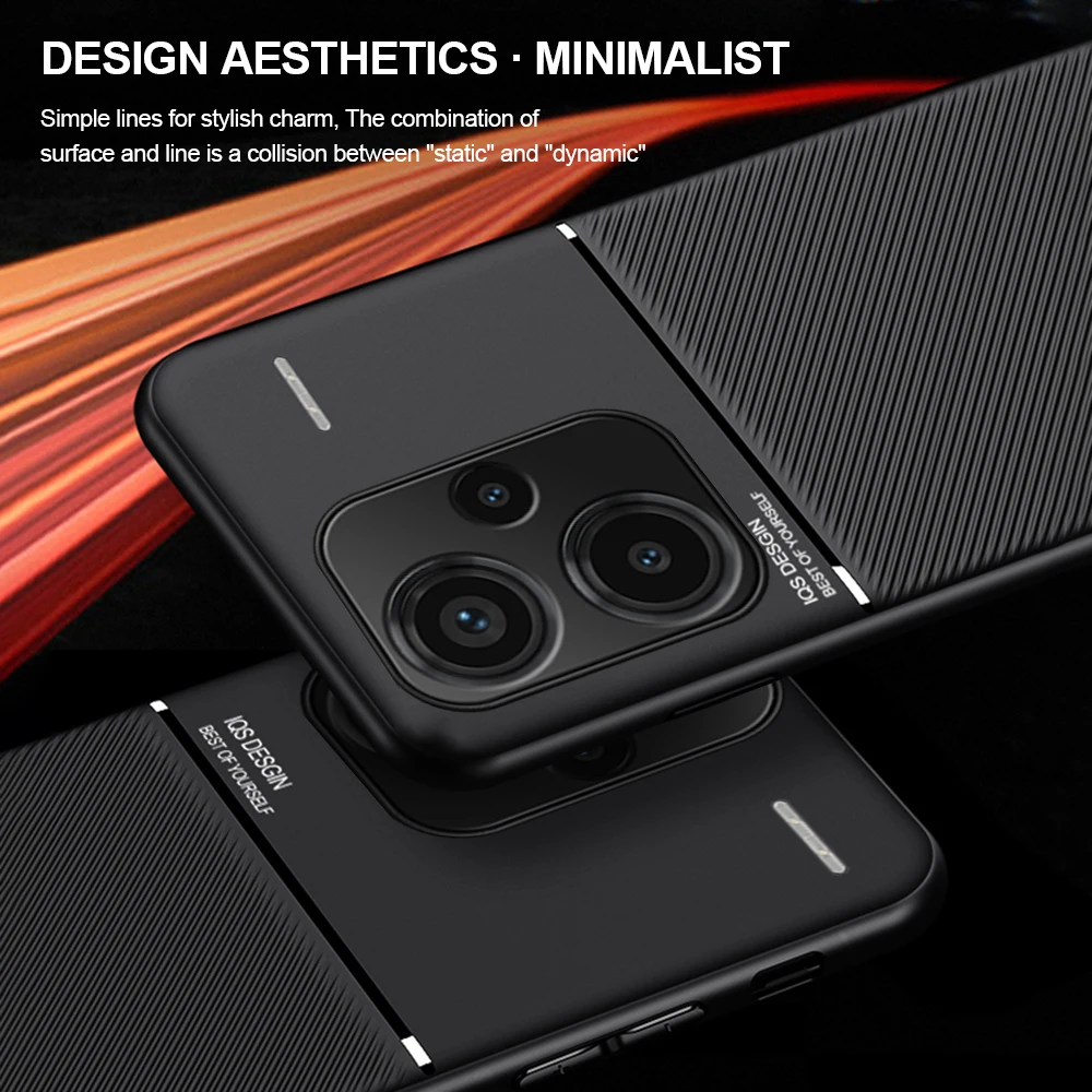 For Xiaomi Redmi Note 13 Pro Plus Case Luxury Car Magnetic Plate Back Case Note 13 Pro Plus Soft PU Leather Phone Cover 6.67‘’