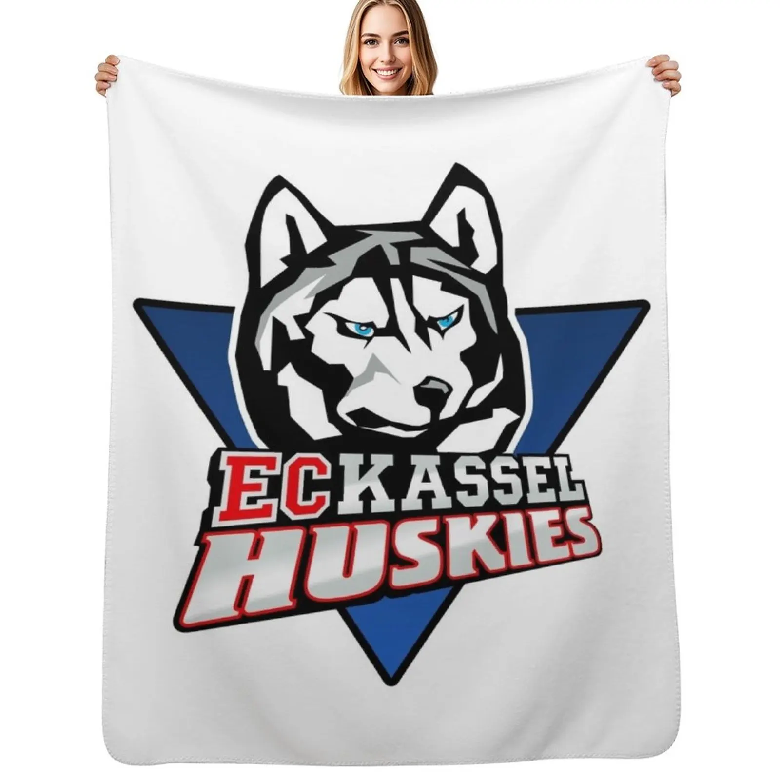 Manta de hockey Kassel Huskies, manta duradera resistente a la decoloración