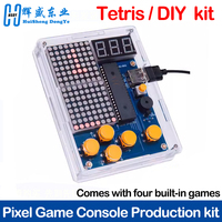 Pixel game console production kit 51 MCU game console Tetris diy pieces HU-001