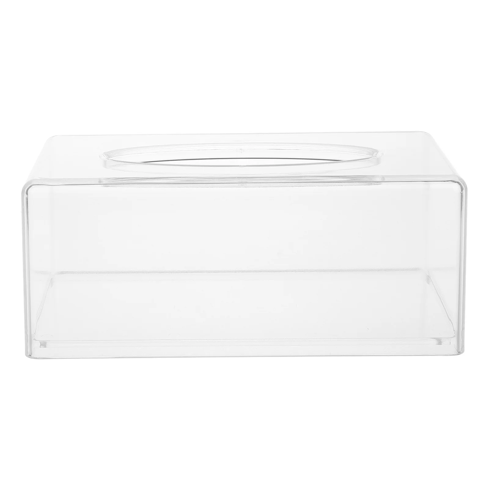 

Clear Acrylic Rectangular Tissue Box Functional Napkin Storage Organizer for Car Home Office Living Room Bedroom Bathroom