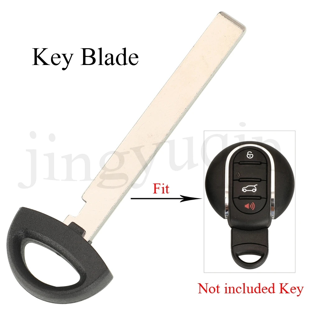 

jingyuqin 10PCS Uncut Smart Remote Car Key Blade Blank For BMW Mini Cooper Countryman Clubman F-Series F55 F56 2015-2018 Replace