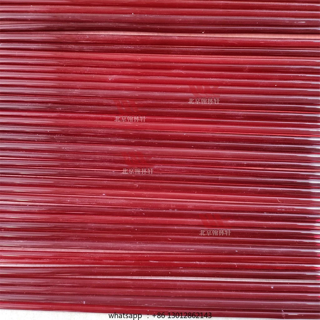 

Professional transparent burgundy borosilicate glass frit--1kg