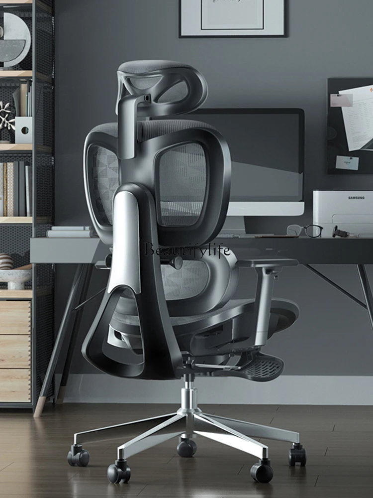 Supporting Lifting Reclining Computer Chair Long-Sitting Backrest Office E-Sports Swivel Chair