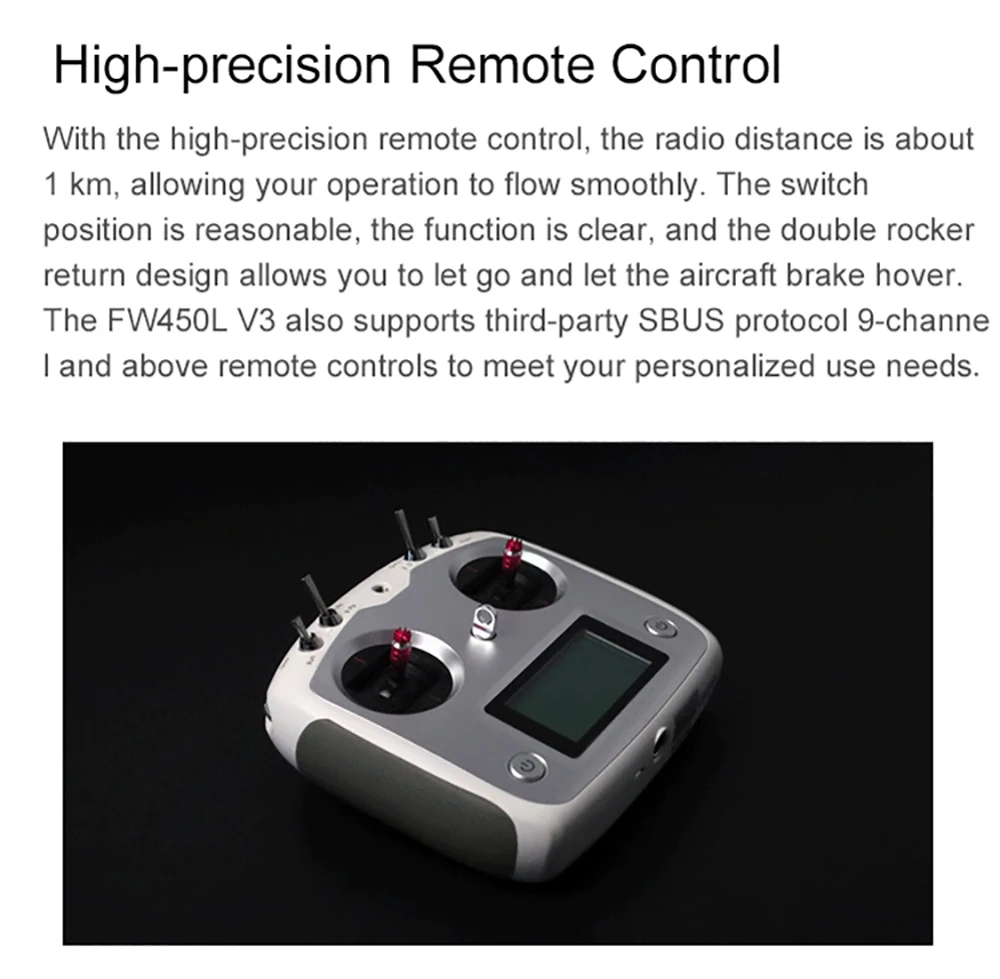 Fly Wing FW450L V3 RC elicottero parti telecomando trasmettitore Controller con ricevitore originale