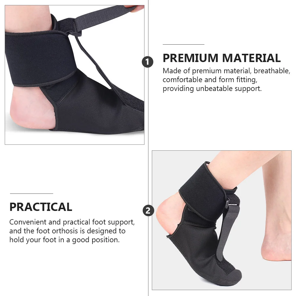 

1pc Support Bracket Black Night Orthosis For Drop Brace Breathable Foot Orthotic Device Foot Valgus Corrector