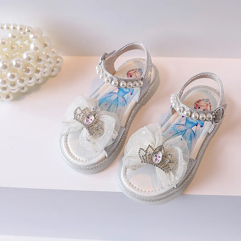 Children Sandals Girls Open Toe Cute Cartoon Princess Sandals Breathable Anti-slip Casual Sandals Size 21-30