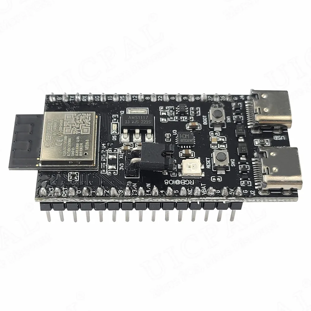 Imagem -04 - Core Board Iot Development Board h2 Esp32 para Arduino Wifi Módulo Ble5.0 30pin Usb Tipo-c 255 mm x 48 mm Esp32-h2-devkitm1 n4