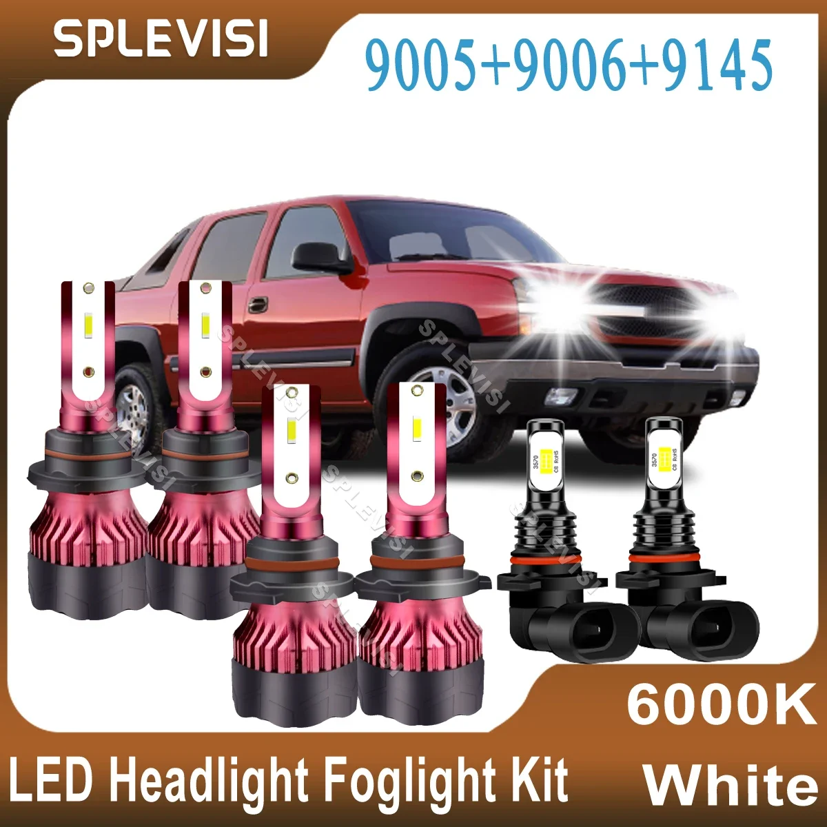 

Combo Headlight Foglight Kit 9005 9006 9145 CSP White For Dodge Magnum 2005 2006 2007 2008 For Dodge Charger 2006 2007 2008 2009