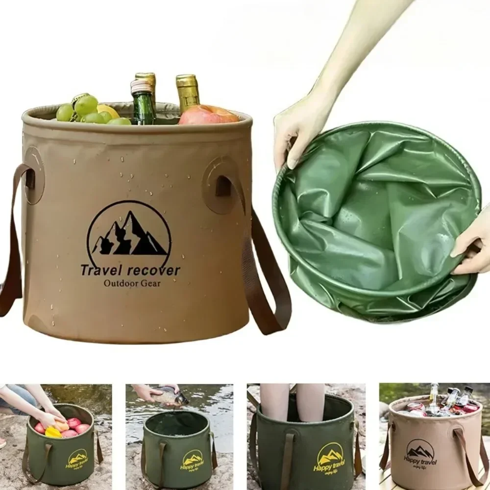 

5/10/20L Portable Foldable Bucket Large Capacity Outdoor Camping Travel Collapsible Handheld Water Container for Outdoor Hiking