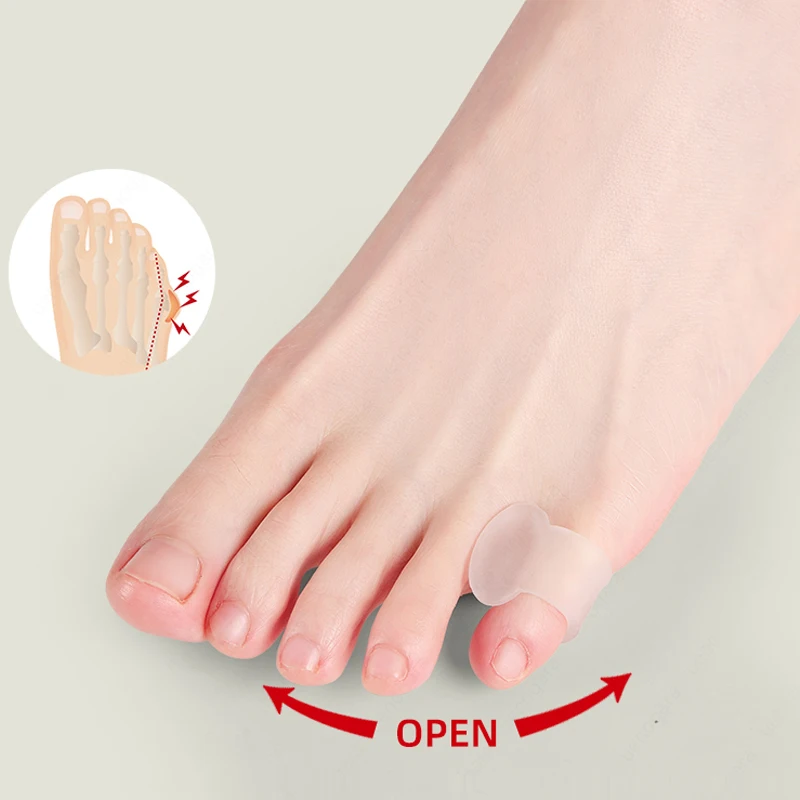 

1Pair Little Toe Thumb For Daily Use Silicone Gel Toe Bunion Guard Foot Care Finger Toe Separator Hallux Valgus Toe Separators