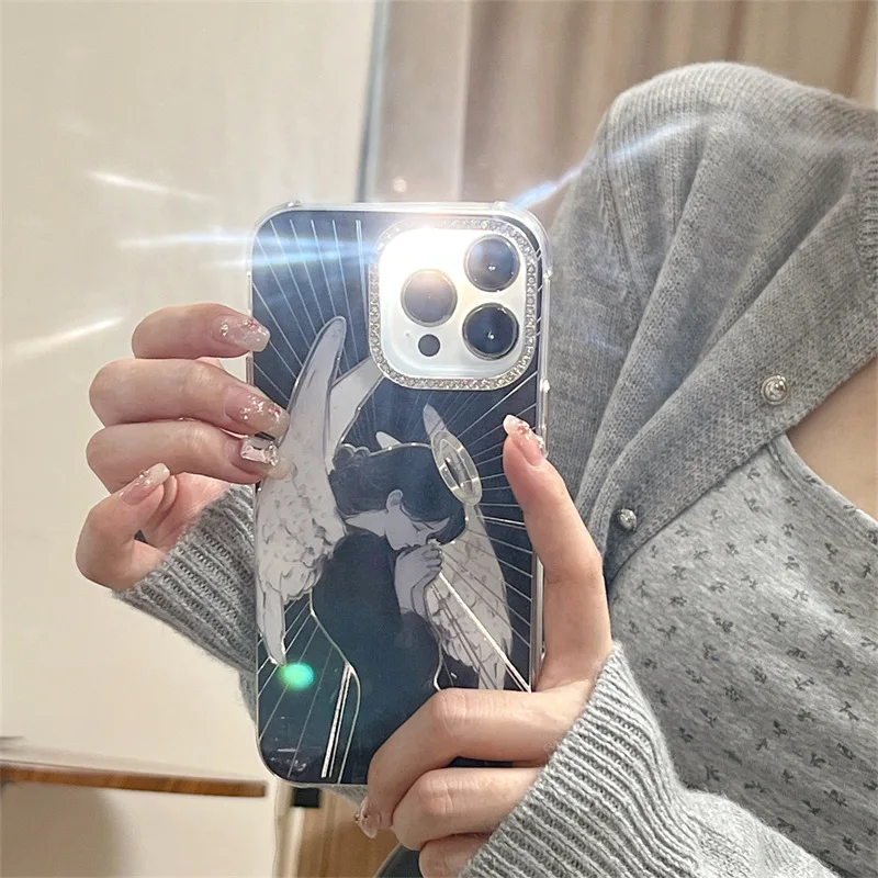Coque de téléphone antichoc Weeping Angel, coque pour iPhone 11, 12, 13, 14, 15 Pro Max