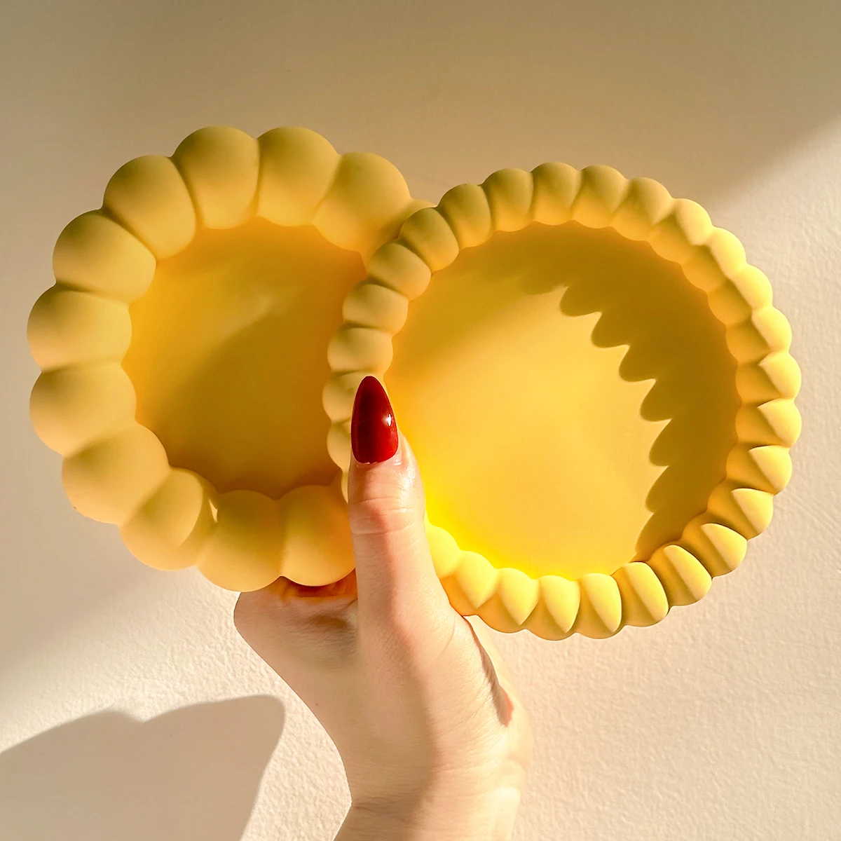 Bubble Lace Coaster Silicone Mold DIY Nordic Jewelry Display Plate Craft Gift Making Plaster Epoxy Resin Storage Tray Molds view 3