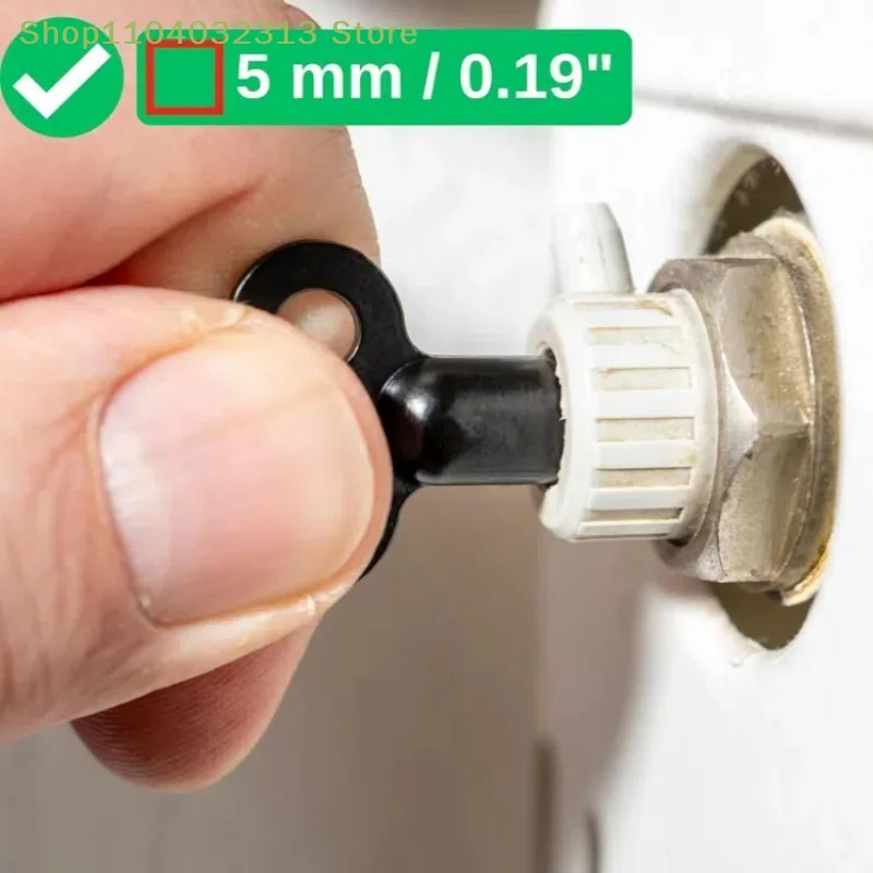 

Черный ключ для клапана радиатора, кран для воды, сантехника, вентиляционное отверстие, инструмент для центрального отопления, домашний гаечный ключ для крана и радиатора