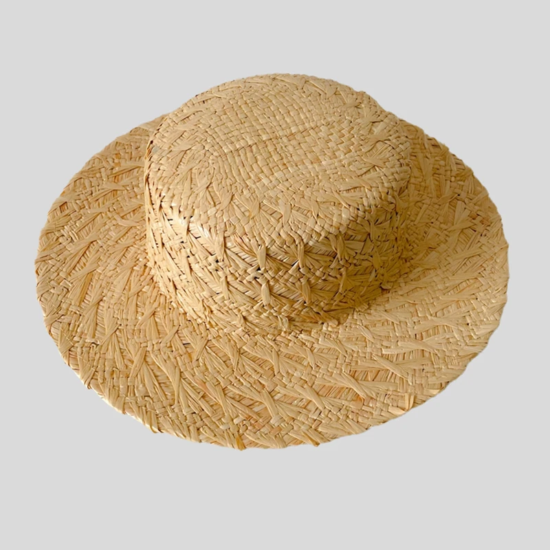 Designer Ladies Panama Hat Sun Hats Women\'s Classic Raffia Hat Wide Brim Fedora Straw Beach Cap