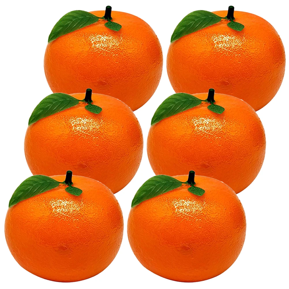 

6pcs Realistic Fake Fruit Photo Props Oranges Oranges Model Decor Decor Foam Model Baby Fruit Photo Props Home Restaurant