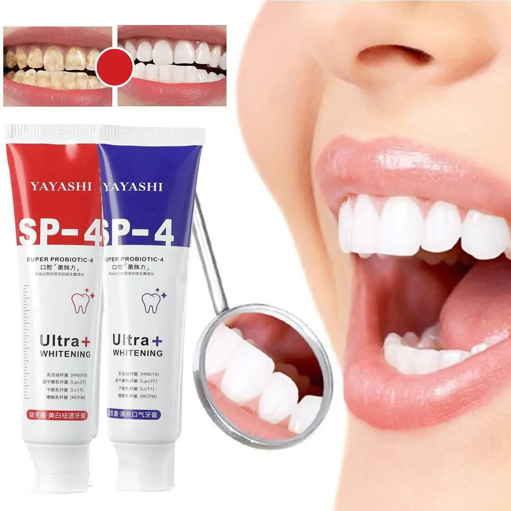 100/120g SP-4 Probiotic Whitening Shark Toothpaste Teeth Whitening Toothpaste Oral Care Toothpaste Fresh Breath Prevents Plaque