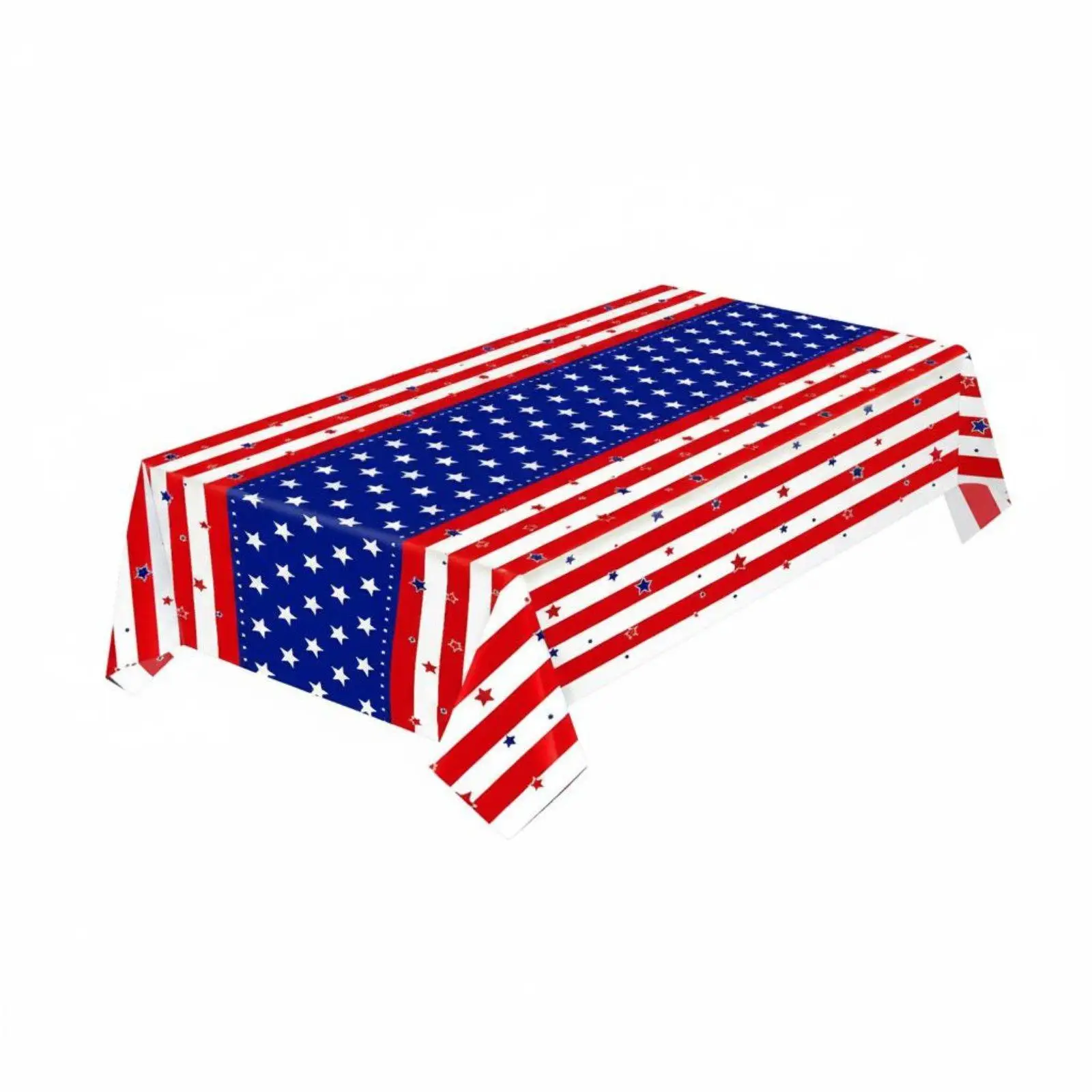 Disposable Party Tableware Set Red White Blue Stars Stripes for Fourth of July Cookout with Plates Napkins Cutlery