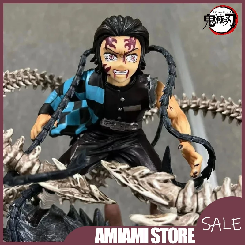 

21 см Demon Slayer Demon King Form Танджиро Камадо Статуя Сценическая Модель Фигурка с Пластиковой Цветной Коробкой Подарок для Коллекционеров Рождество