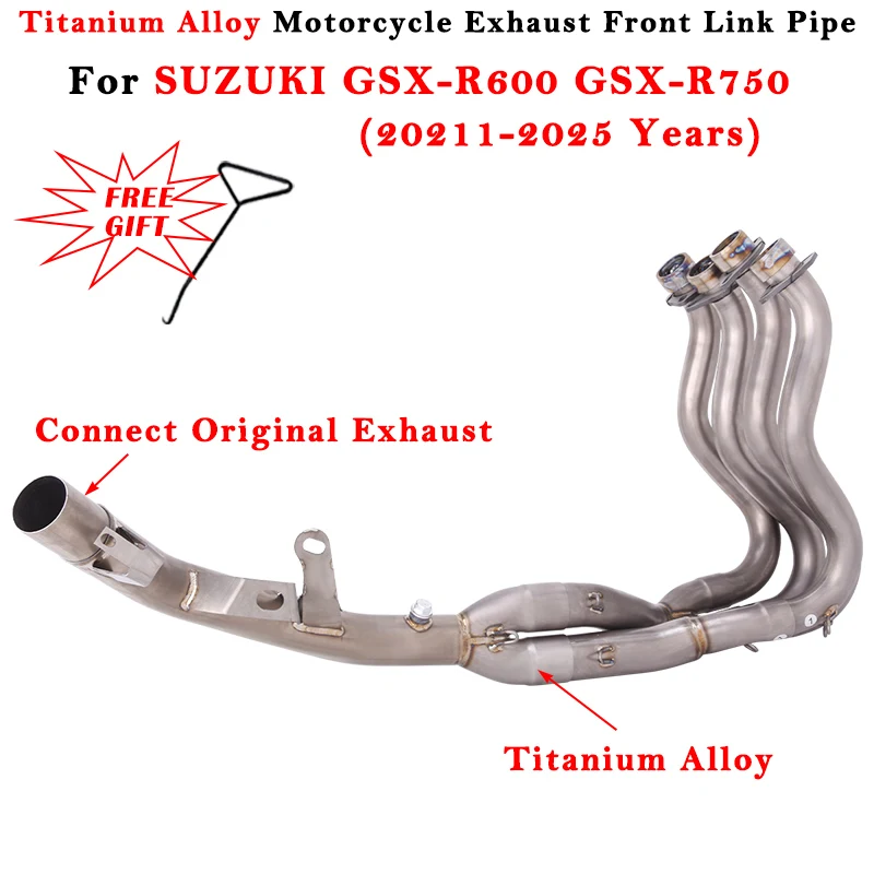 Motorcycle Exhaust Escape System Modified Muffler Front Link Pipe Slip On For SUZUKI GSXR600 GSXR750 GSXR 600 750 2011 - 2025