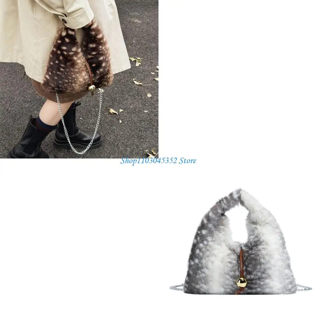 

Elegant Plush Shoulder Bag For Ladies Roomy Korean Design Crossbody Handbag With Comfortable Strap Perfect For Daily Essential