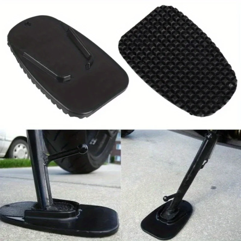 

2pcs Motorcycle Side Kickstand Non-Slip Plate Base Parking Stand Support Plastic Pad