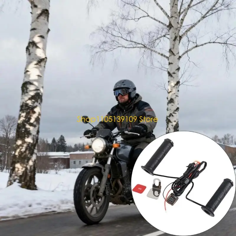 3 وضع تسخين لمقبض الدراجة النارية، 12 فولت، تحكم ذكي في درجة الحرارة، ملحقات ركوب الشتاء