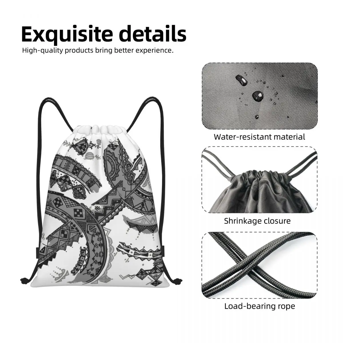 Z Imazighen Drawstring Bags Men Women Foldable Sports Gym Sackpack Amazigh Kabyle Training Storage Backpacks