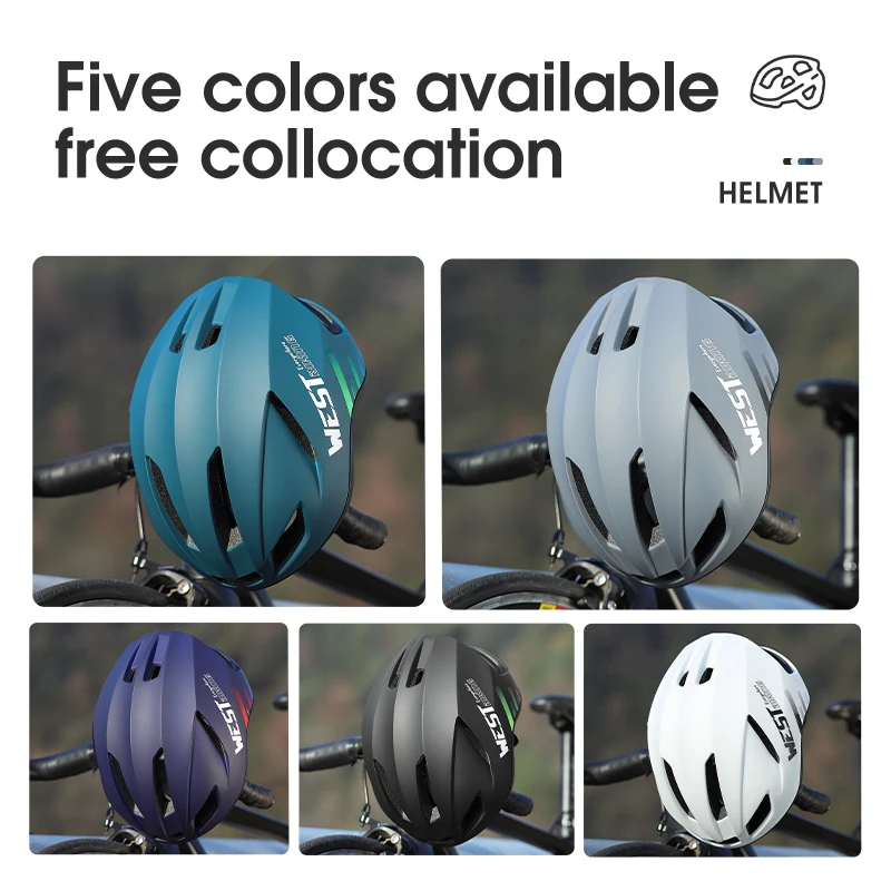 WEST BIKING Pneumatic Cycling Helmet Ultralight Integrated Molding Bike Helmet Professional Racing Helmet Men Women Cycling Hat