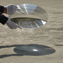 1PC 380mm Optical PMMA Solar Fresnel Lens Condensing lens Focal Length 450mm