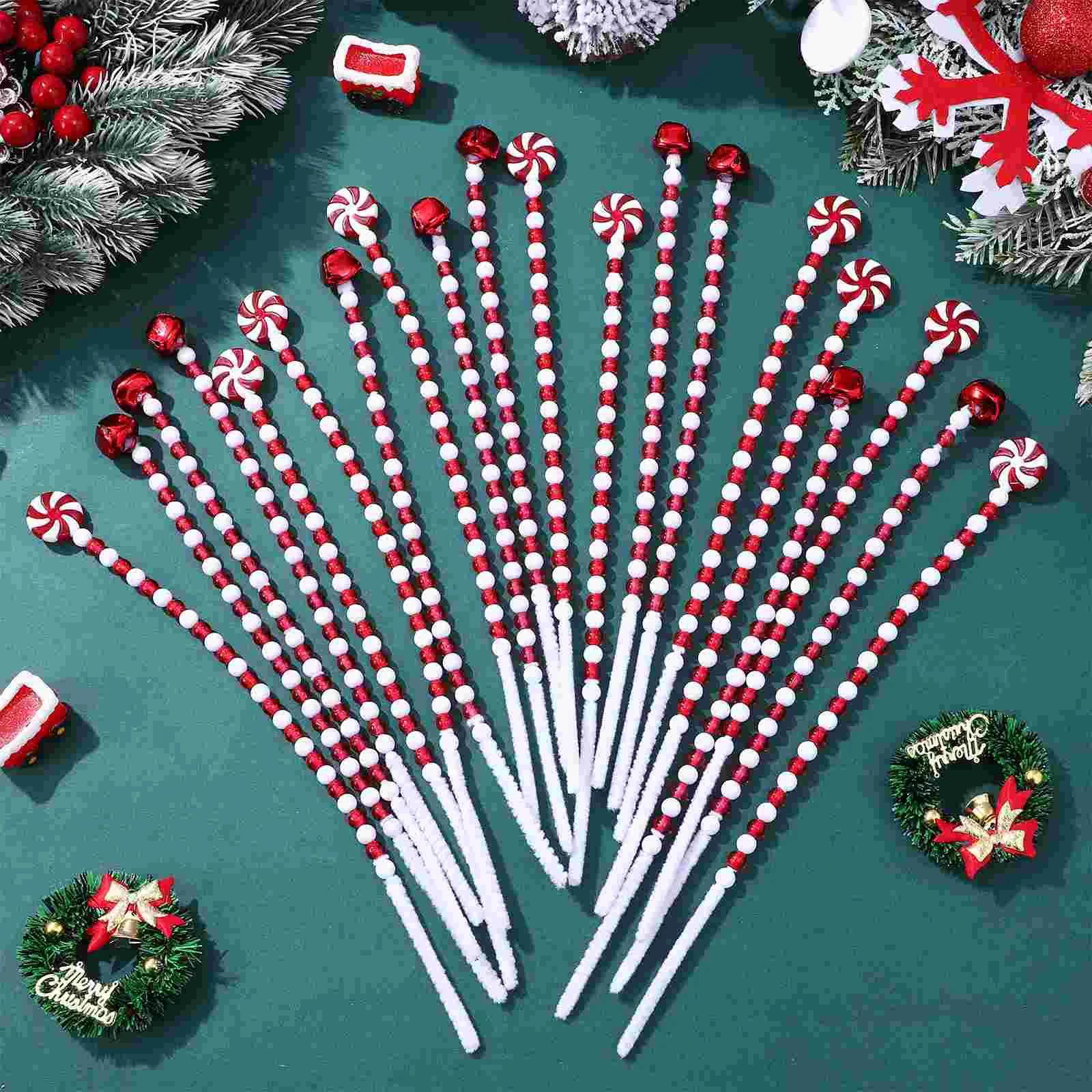 Candyland Christmas Decorations Bar Plug-in Creative Two-color Windmill Twisted Stick (candy Style) 25 Pieces Tree Door