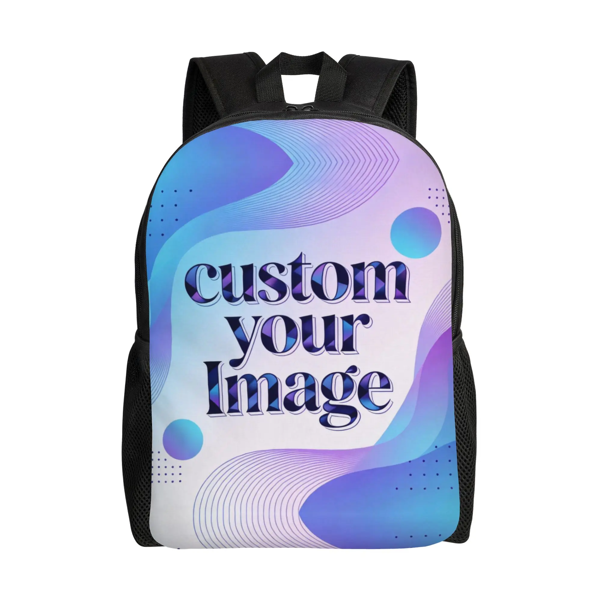 Custom Your Photo Logo Text Backpack for Men Women College School Students Bookbag Fits 15 Inch Laptop Personalized Image Bags