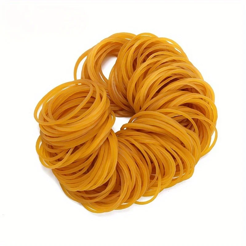 High elastic yellow rubber band - set of 100/300/666 pieces, with a diameter of 38 millimeters, durable natural rubber, suitable