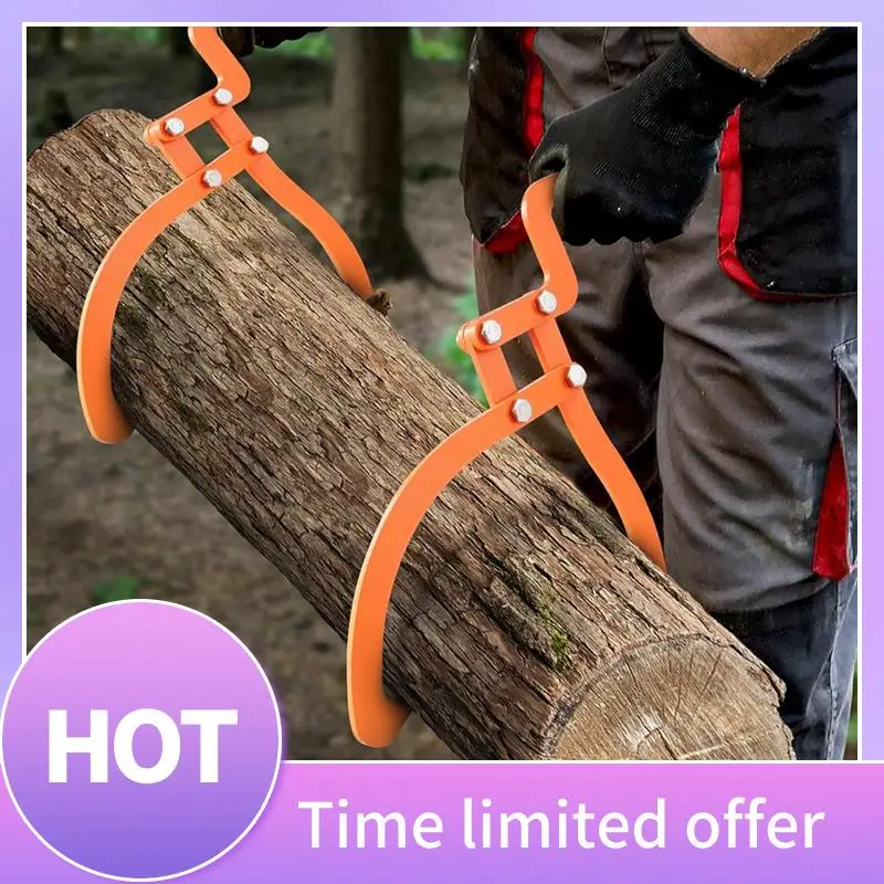 

B69C 1 Piece 20Inch Log Tongs Dragging & Carrying Tool Non-Slip Grip Loading Capacity