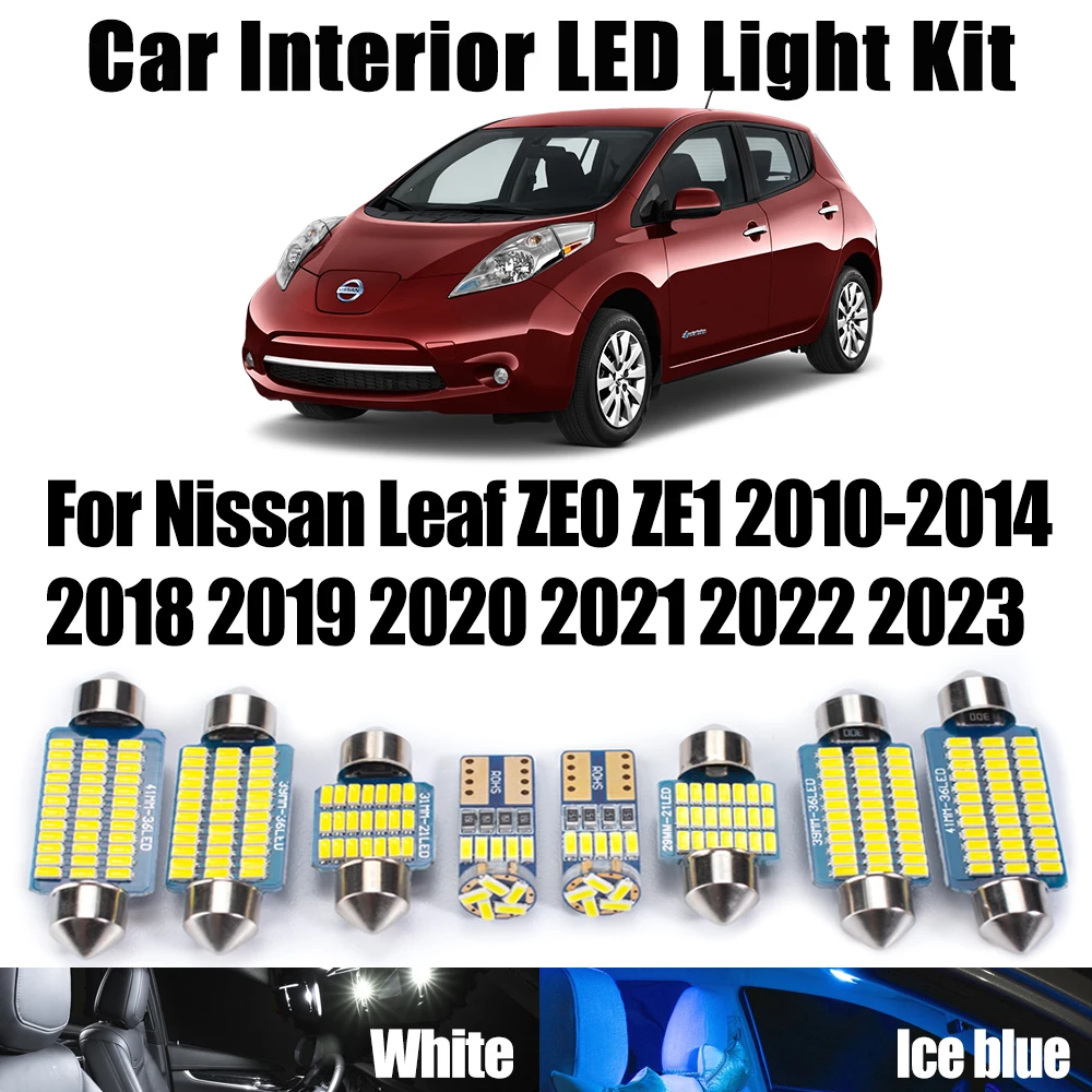 For Nissan Leaf ZE0 ZE1 2010- 2016 2017 2018 2019 2020 2021 2022 2023 Car LED Interior Dome Trunk Light Plate Kit Ceiling Bulb