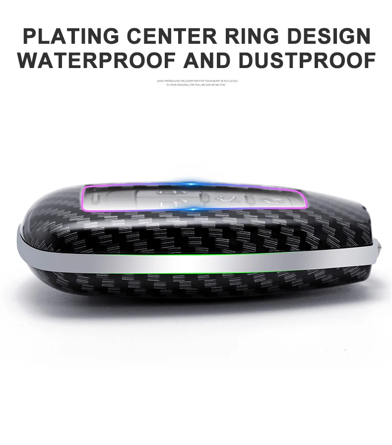 1PCS Premium Carbon Fiber Texture All-Inclusive Key Shell for BAIC Motor - Full Protection & Stylish Design