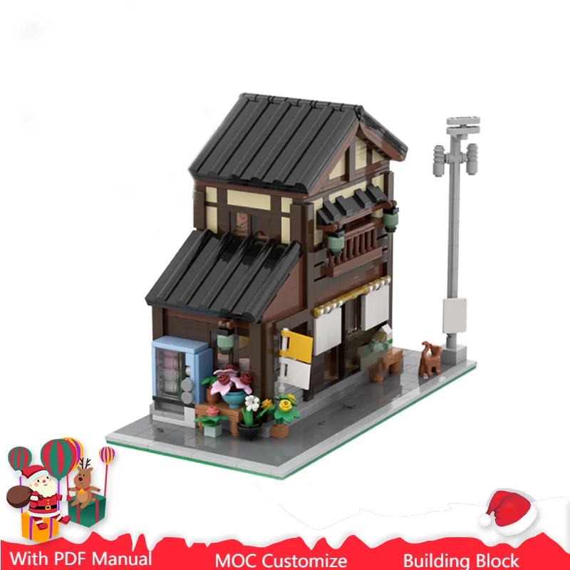 

Popular 2482 PCS Moc Tea Shop & Convenience Store Building Blocks Model Assembly Brick Sets Kids Adults Birthday Christmas Gift