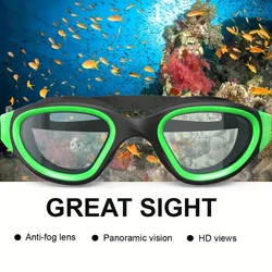 Large frame mirror swimming goggles silicone waterproof anti-fog high-definition men and women  professional training swimming