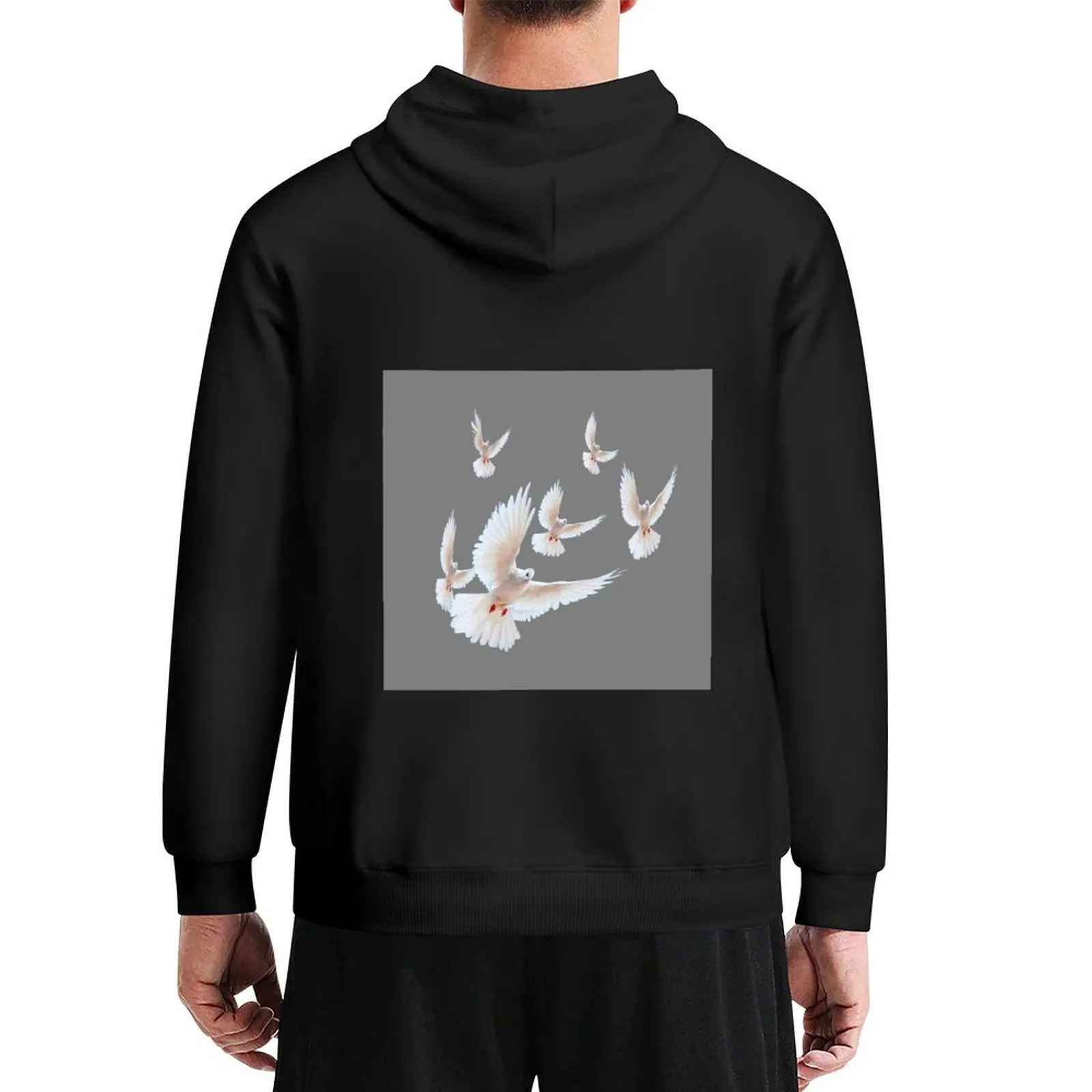 

FLYING WHITE PEACE DOVES Hoodie men's clothes men's winter sweater mens clothes clothes for men tracksuits