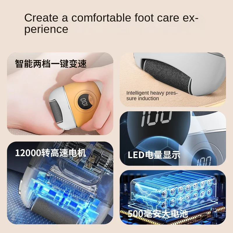 Electric Feet Callus Removers Rechargeable,Portable Electronic Foot File Pedicure Tools, Electric Callus Remover Kit