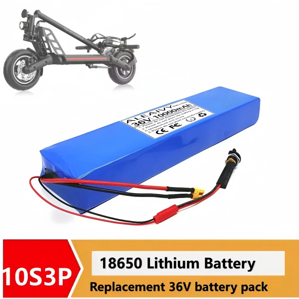 

36V Li-ion battery 10Ah 18650 lithium battery pack 10S3P 10000mAh 350W 42V For electric power battery with BMS.